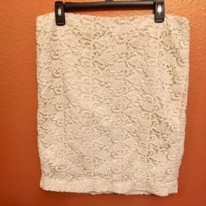 Talbots Ivory Lace Skirt